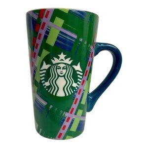 Starbucks 2020 Holiday Christmas Ceramic Coffee Mug Tall 16oz Green Plaid